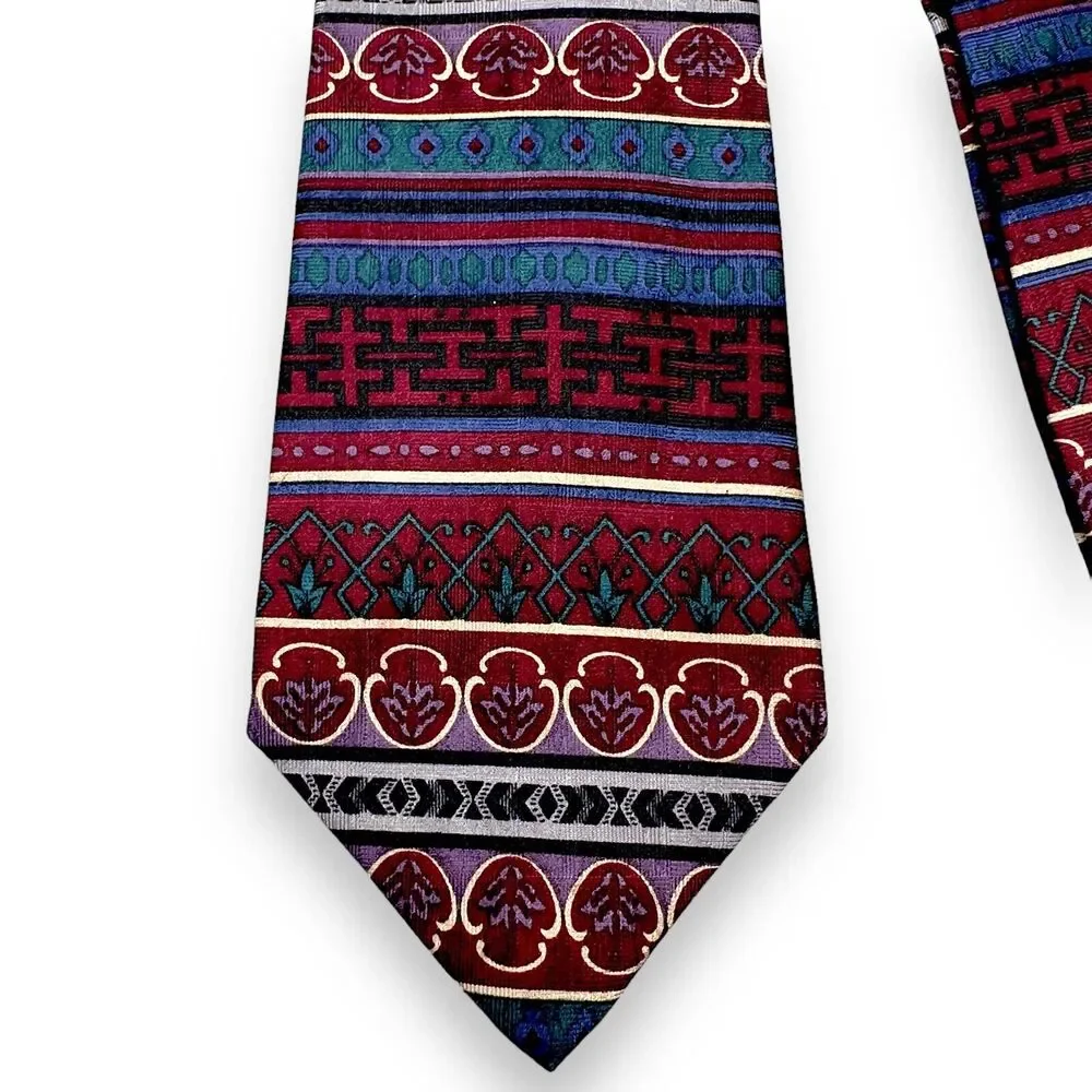 XMI for‎ Harolds Mens Silk Dress Tie Made in USA Geometric Design 58